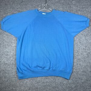 Vintage Challenger Short Sleeve Raglan Sweatshirt Men's XL Cornflower Blue - USA